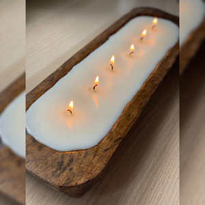 Cuencos de madera extra grandes para velas Cera de soja acabado de madera natural personalizado en forma de tamaño con MOQ bajo - Product Image 4