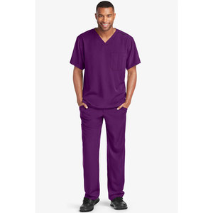 OEM Combinaison de jogging médicale à col en V et à manches courtes pour homme, uniforme d'hôpital infirmier - Product Image 4