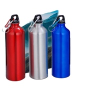 Bouteille d'eau mousqueton en aluminium personnalisée en gros bouteille d'eau vague moderne bouteille d'eau isolée sous vide bouteille d'eau étanche