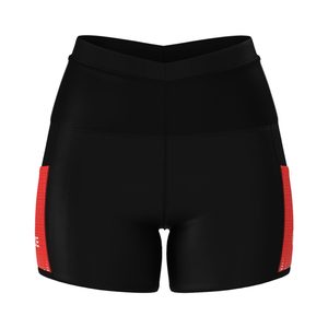 Short de sport taille haute pour femme 360 Noir Rouge - Product Image 3