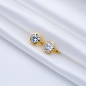 Joyería de Plata de Ley 925, venta al por mayor, forma redonda, pendientes de piedra CZ, artesanía turca - Product Image 4