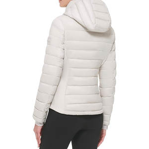 Chaqueta Acolchada con Capucha y Cremallera para Mujer, Transpirable, de Invierno, Relleno de Poliéster, Informal, Cálida, Larga, al por Mayor - Product Image 6