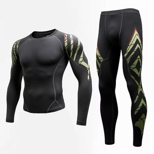 Conception de logo personnalisé Rash guard de haute qualité en gros Rash guard à manches courtes MMA Rash guard Bjj Vêtements imprimés personnalisés Ensemble de rash guard pour hommes - Product Image 1