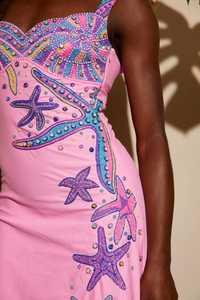 ชุดเดรสราตรีปักเลื่อมลูกปัดน่ารักเดรสปาร์ตี้ยาวถึงเข่าสำหรับงานพรอมวินเทจระบายอากาศได้ดีสำหรับฤดูร้อน - Product Image 6