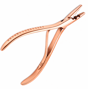 Premium Rose Gold Micro <b>Bead</b> Hair <b>Extension</b> Pliers Durable Crimp Tool for Microlinks Salon Styling & Removal Tool - Product Image 5