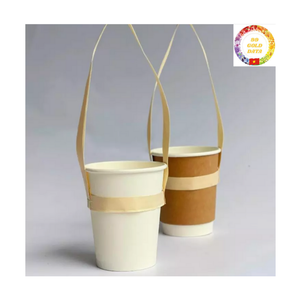 Porte-gobelet en bambou réutilisable et écologique avec une poignée en corde solide, fait à la main pour les smoothies, le café, le thé à emporter, artisanat vietnamien - Product Image 6