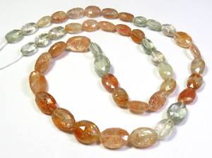Perles de pierres précieuses facettées en quartz orange africain naturel, pierre de soleil, coupe brillante, 9-14 mm, jeu de couleurs, certifiées CNAS, haute joaillerie, 18 pouces - Product Image 5