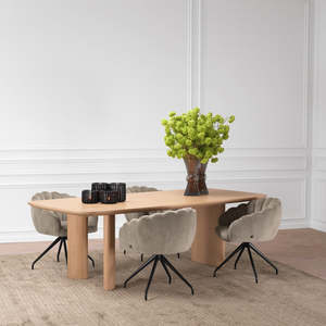 Harmonie S Natural Oak Veneer Dining <b>Table</b> Modern Design <b>Solid</b> <b>Wood</b> Living Room Furniture for Home or Hotel Use - Product Image 2