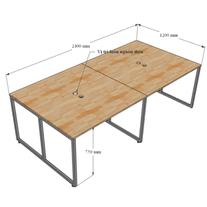 Minimalist 4-Person 240x120cm Rubberwood <b>Folding</b> Table HBMN012 - Product Image 5