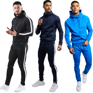 Sudadera con capucha personalizada del fabricante, venta al por mayor, logotipo personalizado, ligero, Unisex, 100% poliéster, chándal, conjunto de chándal para hombre - Product Image 4