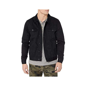 Manteau denim d'hiver en coton de haute qualité pour hommes, veste universitaire avec logo personnalisé et effet de lavage de pierre Vestes en jean de style classique - Product Image 6