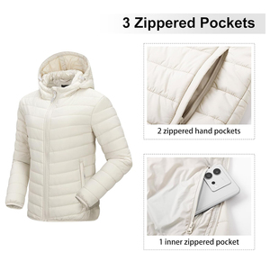 Chaqueta acolchada corta cortavientos de corte regular superventas para mujer/chaqueta acolchada de manga larga de último diseño - Product Image 4