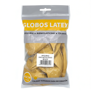 Palloncini in Lattice Decotex 45Cm Oro Metallizzato R18 per Decorazioni Festive - Product Image 2