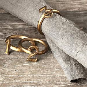 Anillo de latón dorado con forma de cilindro único, servilletas hechas a mano, vajilla de alta calidad, anillo de oro real para restaurante - Product Image 4