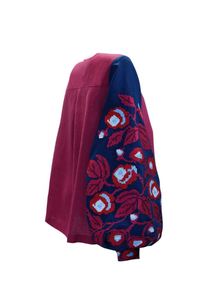 Women Tunics Tops Bohemian Geometric Embroidery Linen Blouse Ukrainian <b>Balloon</b> Sleeve Ethnic Style Full Sleeves Daily Wear Shirt - Product Image 2
