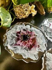 ชุดจานรองแก้วเรซิ่น 6 ชิ้น คุณภาพพรีเมียม สีสันตามสั่ง ทนทาน พิมพ์ลาย UV ดีไซน์ศิลปะสมัยใหม่ สำหรับตกแต่งบ้าน - Product Image 4