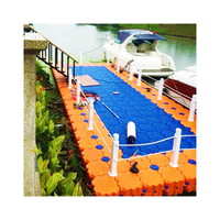 Plate-forme de ponton flottant pour l'aquaculture et la pêche en plastique HDPE
