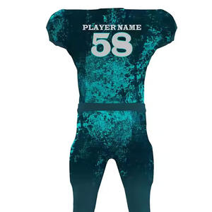 Ensemble d'uniformes de football américain pour hommes de haute qualité, coupe ajustée confortable, vêtements de sport à manches courtes, prix raisonnable - Product Image 2