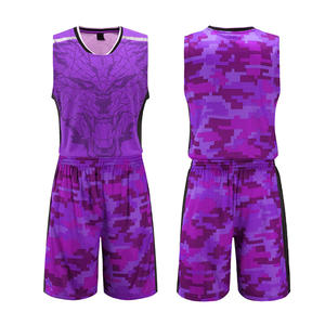 Uniforme de baloncesto de diseño único de secado rápido para adultos Ropa deportiva transpirable con logotipo impreso Nuevo modelo de camisetas y pantalones cortos - Product Image 1