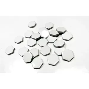 Blanco 1 \ "Hexágono Brillante Cerámica Arte y Artesanía Azulejos Decorativos Paquete de 10-para Instalaciones - Product Image 1