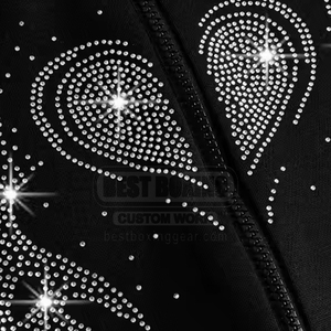 Fashion <b>Trendy</b> Wear New Look Rhinestone <b>Hoodie</b> Long Sleeve 100% Cotton Blended Rhinestone <b>Hoodie</b> - Product Image 3