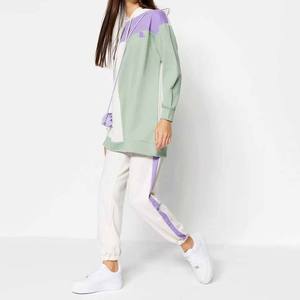 ชุดวอร์มผ้าฝ้าย100% สำหรับผู้หญิงระบายอากาศได้ดีแห้งเร็วชุดวอร์มคอลูกเรือเอวยางยืดแบบออกแบบได้ตามต้องการ - Product Image 1