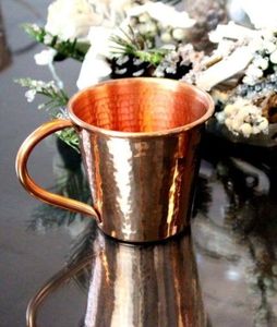 <b>Large</b> Shape Shining Hammered Finished Tumbler <b>Mug</b> Drinking <b>Mug</b> Moscow Mule Pure Copper <b>Mug</b> for Hotel Bar Restaurant Kitchen Use - Product Image 3
