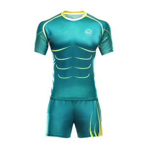 Conjuntos de Uniformes de Rugby de Secado Rápido y Transpirables, 100% Poliéster, Unisex, Ecológicos, Hechos en Pakistán - Product Image 1