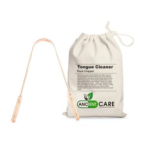 Étui de voyage Ancient Care avec gratte-langue en cuivre, nettoyant essentiel pour la langue - Product Image 1