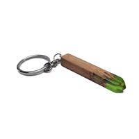 Porte-clés personnalisé en résine et bois, motif panda, chien, fruit, floral, fait main en résine époxy, unique, prix de gros pour Noël