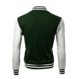 แจ็กเก็ตเบสบอลสำหรับผู้ชายเสื้อแจ็กเก็ตเบสบอลสีทึบแนวสตรีท - Product Image 2