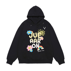 Sweat à capuche d'hiver 100% coton personnalisé, sans cordons, surdimensionné, impression sérigraphique, sans poches, ourlet brut pour homme - Product Image 6