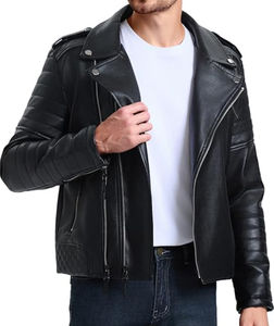 STREET Style Hombres Chaqueta de cuero Venta al por mayor Chaquetas de cuero para hombres - Product Image 2