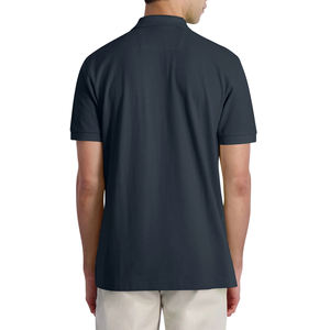 Mode tricoté uni respirant Slim Fit col été évacuation de l'humidité hommes polos tenue décontracté vêtements d'extérieur Polo T-Shirts - Product Image 2