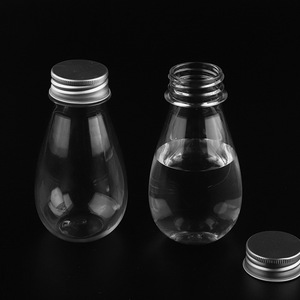 Nourriture vide Grand 200ml forme de compte-gouttes <span class=keywords><strong>d</strong></span>'<span class=keywords><strong>eau</strong></span> boisson en plastique bouteilles de lait forme de <span class=keywords><strong>goutte</strong></span> <span class=keywords><strong>d</strong></span>'<span class=keywords><strong>eau</strong></span> bouteille de vin pour animaux de compagnie avec bouchon en aluminium - Product Image 6