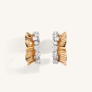 Pendientes de Diamantes Cultivados en Laboratorio con Rubí Baguette y Esmeralda Blanca, con Oro Rosa de 16k, Certificados por IGI, para Uso Casual, Diamantes Americanos - Product Image 2