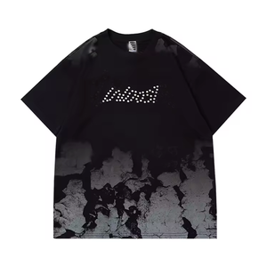 <b>Top</b> Quality New Fashionable Best Selling Custom Made 100% Cotton Breathable <b>Rhinestones</b> Print T Shirt - Product Image 2