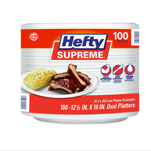 Hefty Supreme 12-1/2 pulgadas Platos Ovalados Paquete de 100 Unidades - Product Image 1