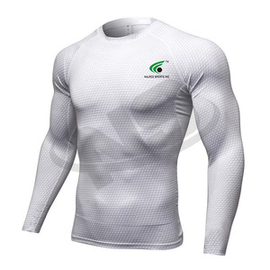 Hot Sale <b>Men</b> Rash Guard Athletic Compression Top Gym Training Wear Fighting Sports Design With Jiu Jitsu <b>Kimono</b> Pattern - Product Image 1