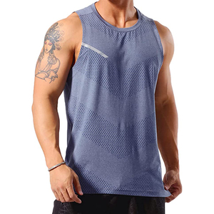 Wholesale <b>Men</b> Athletic Tank Top Lightweight Quick Dry Fitness <b>Singlet</b> <b>Men</b> Muscle Fit Sleeveless Shirt Solid Color Workout Gym - Product Image 6