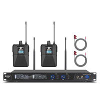 Système d'écouteurs sans fil Debra Audio ER-202 pour Bluetooth, avec microphone intra-auriculaire et étui de transport en plastique pour le chant