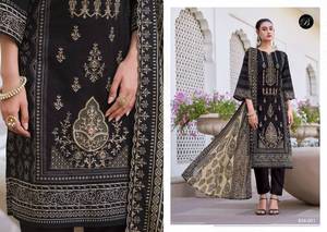 Collection de matériel de robe pakistanaise à impression numérique en coton de qualité supérieure avec broderie duppata pour des tenues décontractées et de fête - Product Image 3