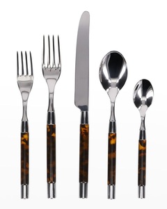 Hot Sale Contemporary Creative Handle Cutlery Set with Pp <b>Plastic</b> Handle Stainless Steel Cutlery 4-Piece Set - Product Image 5