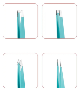 Pince à sourcils à pointe oblique en acier inoxydable de qualité supérieure avec logo personnalisé et outils d'épilation de haute qualité - Product Image 6