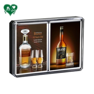 Coffret de cartes à jouer en plastique à double pont de poker avec logo personnalisé - Product Image 1