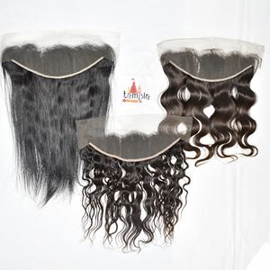Extensiones de Cabello Humano Natural de 13x4, Color Natural, Onda Profunda, Cabello Indio Procesado, Sin Color, Doble Trama a Máquina, Tejido al por Mayor - Product Image 4