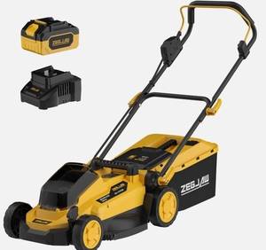 (HY) Cortacésped inalámbrico, cortacésped eléctrico con batería de 4.0Ah y cargador. - Product Image 1