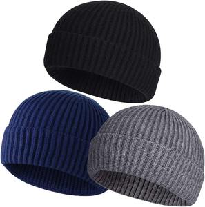 Gorro de punto con puño corto personalizado de proveedor al por mayor, gorros de calavera con etiqueta privada, gorro de senderismo con logotipo de Jacquard para ropa de playa - Product Image 3