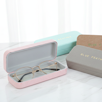 Étui à lunettes rectangulaire portable en acier et cuir, étui rigide étanche pour lunettes de lecture, boîte à lunettes, étuis à lunettes