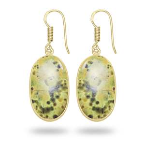 Pendientes de Atlántasita Natural al por Mayor, Joyería de Lujo Chapada en Oro sobre Latón para Ella, Pendientes Minimalistas con Piedras Preciosas - Product Image 2